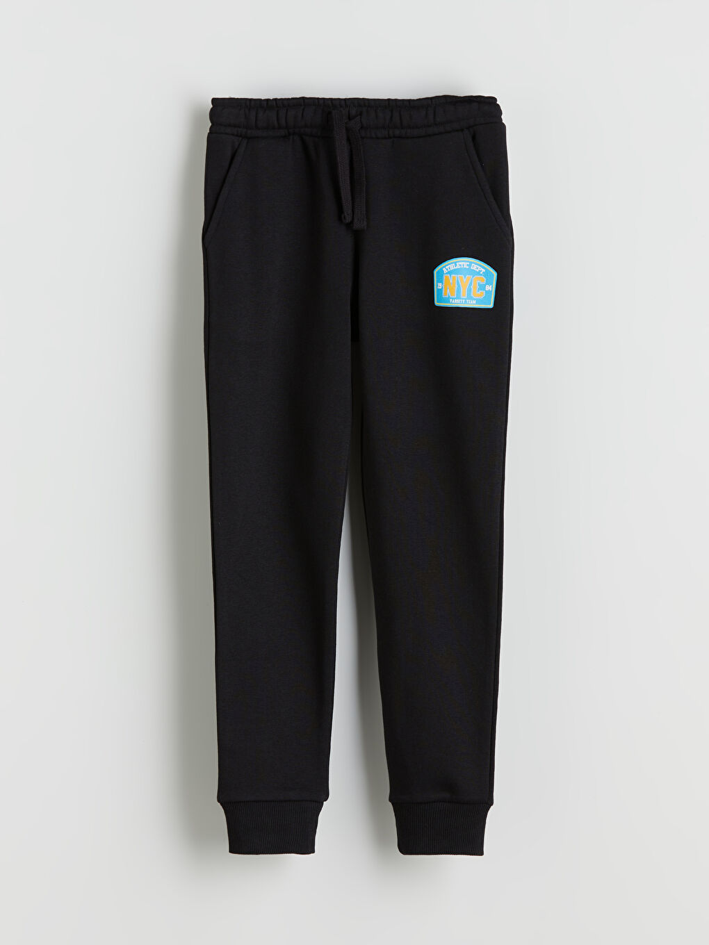 Siyah Beli Lastikli Erkek Çocuk Jogger Eşofman Alt