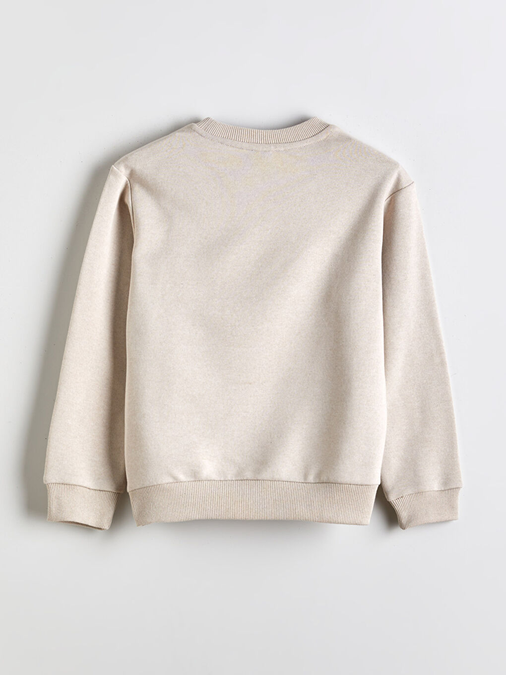 Bej Bisiklet Yaka Baskılı Erkek Çocuk Sweatshirt-1