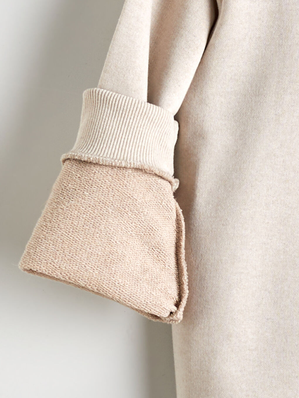 Bej Bisiklet Yaka Baskılı Erkek Çocuk Sweatshirt-3