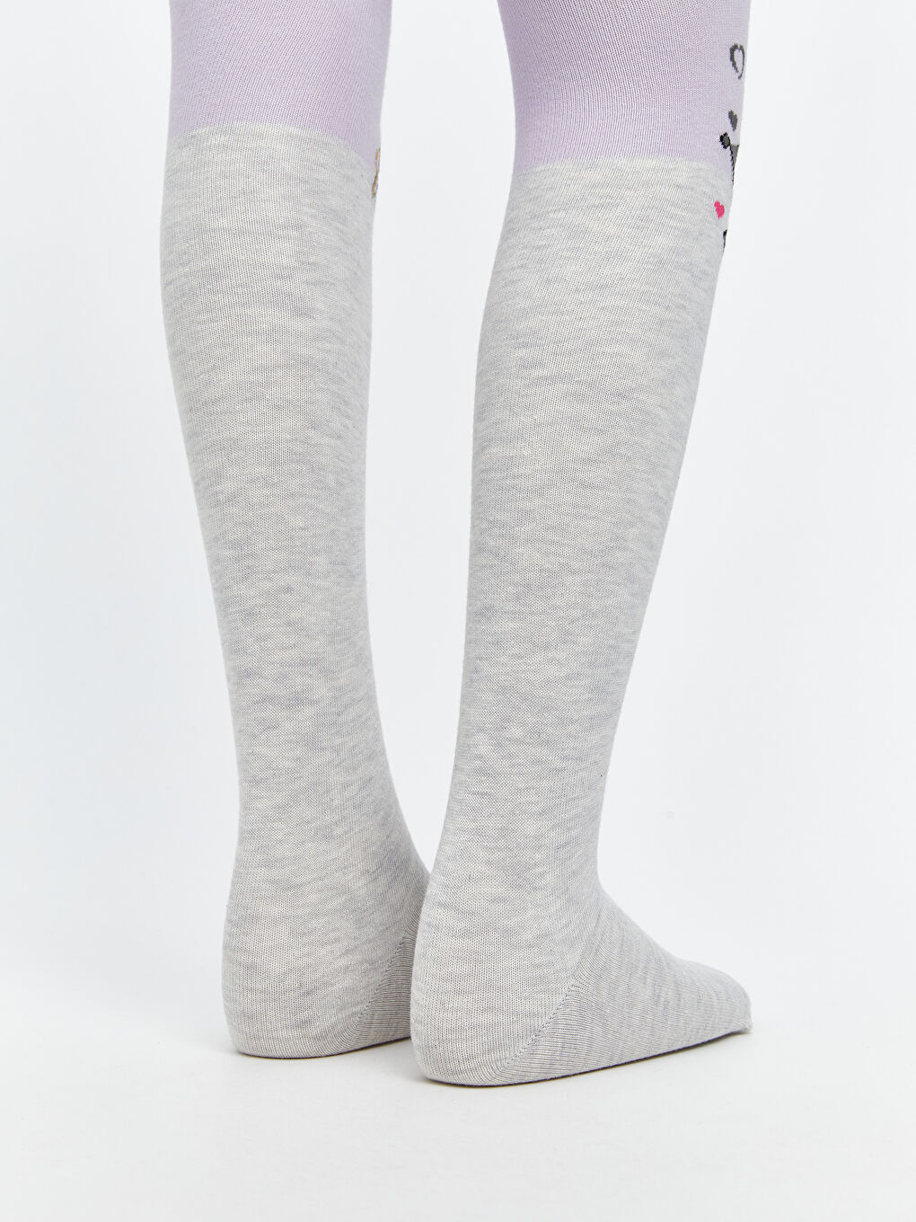 جوارب طويلة منقوشة للبنات بطبعة Kuromi-1