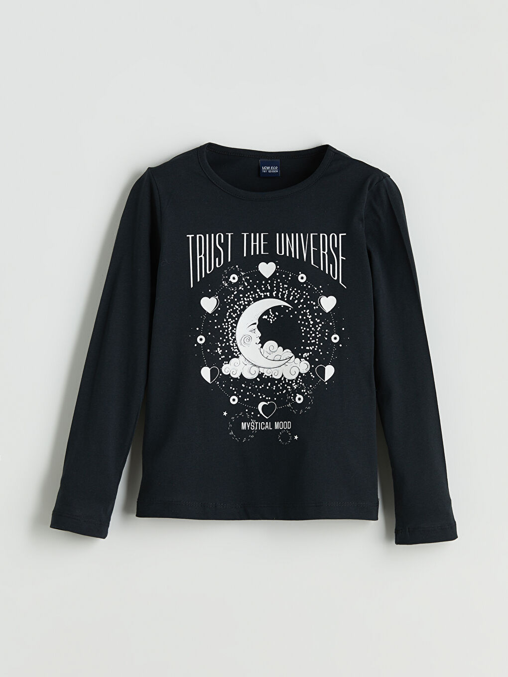 LCW ECO Crew Neck Printed Girls' T-Shirt -W5H118Z4-UBQ