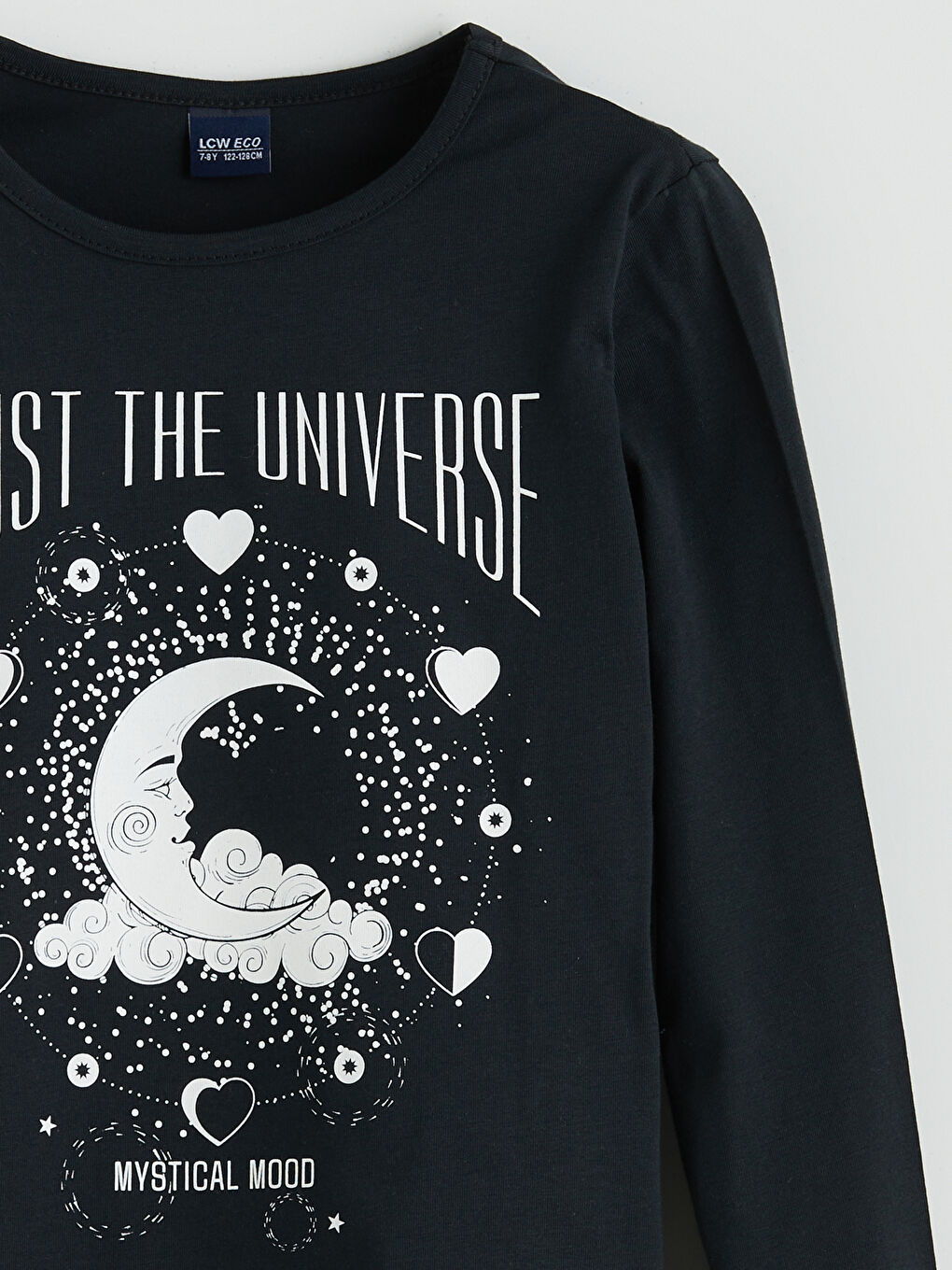 LCW ECO Crew Neck Printed Girls' T-Shirt -W5H118Z4-UBQ