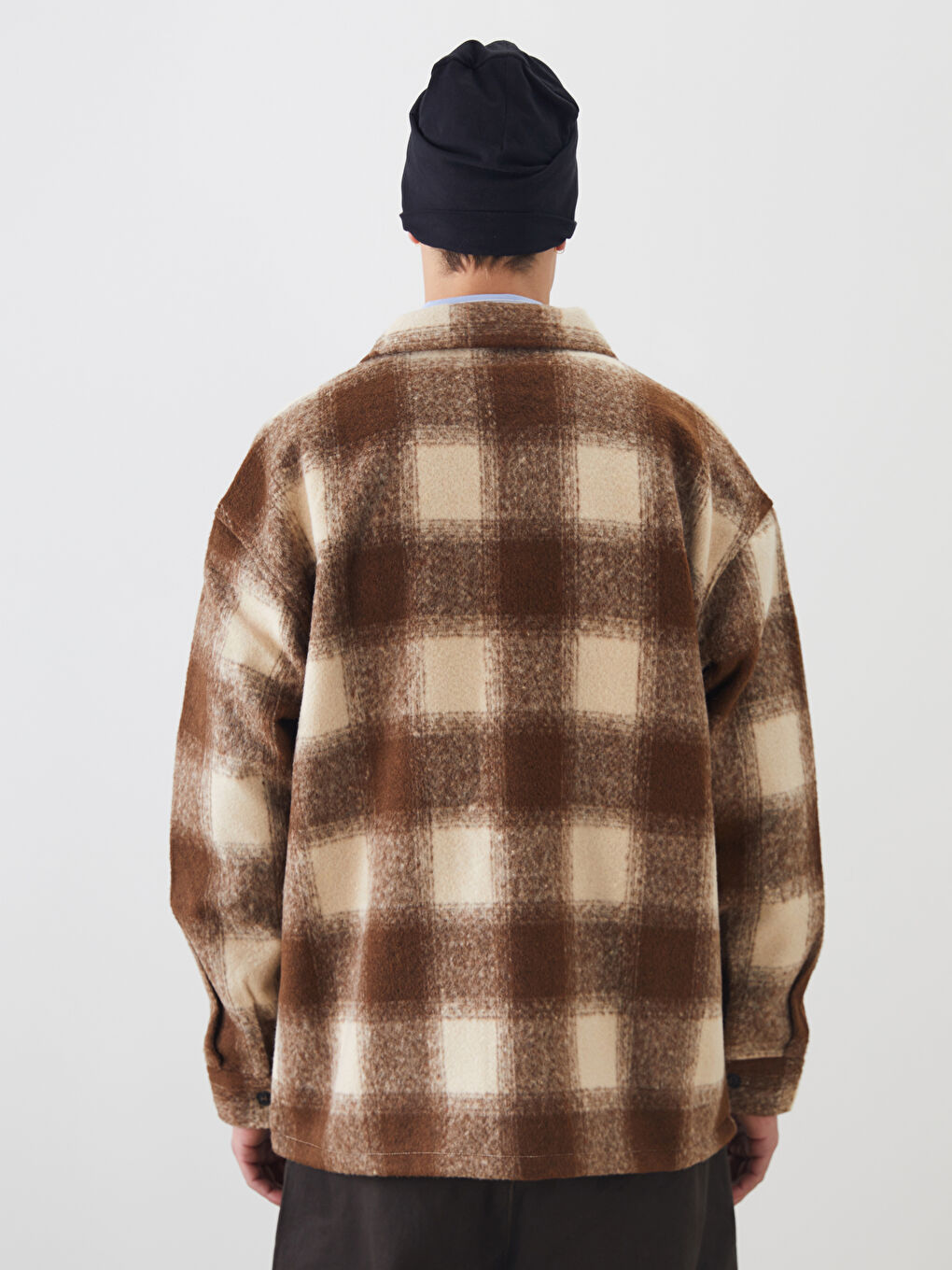Comfortable Fit Long Sleeve Plaid Men's Shirt Jacket-3