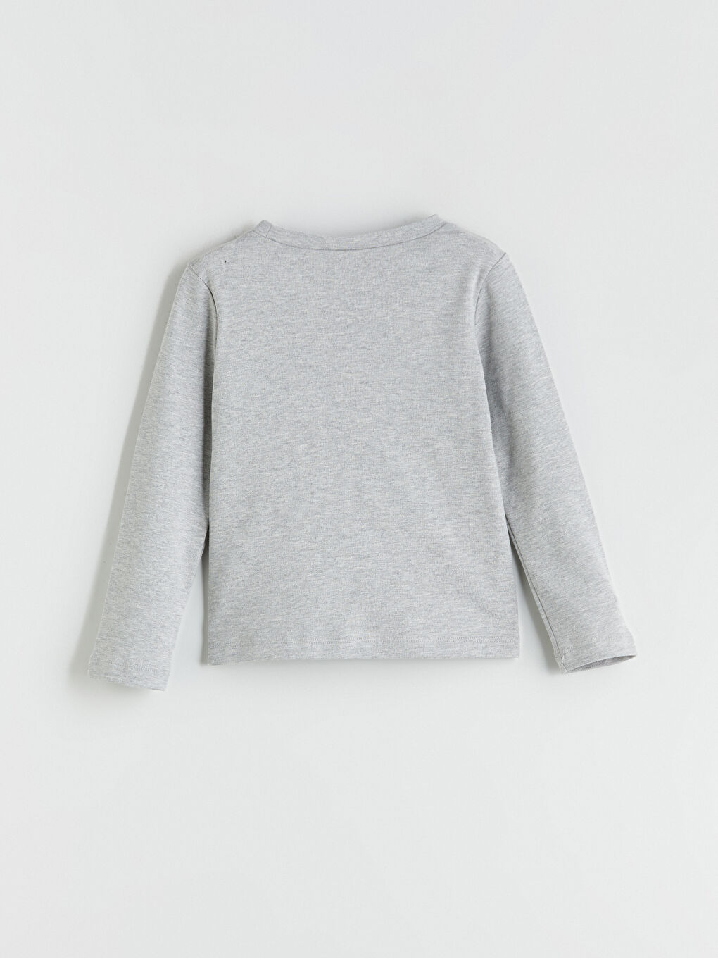 Gri Yazı Baskılı Kız Çocuk Tişört-2