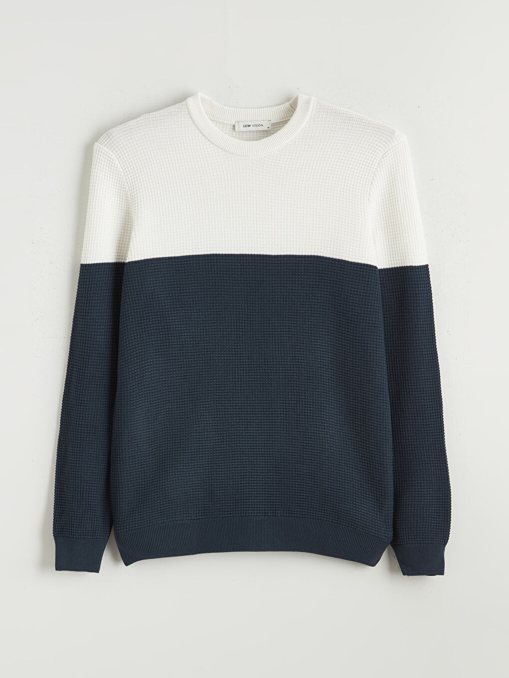 Crew Neck Color Block Men's Knitwear Sweater-4