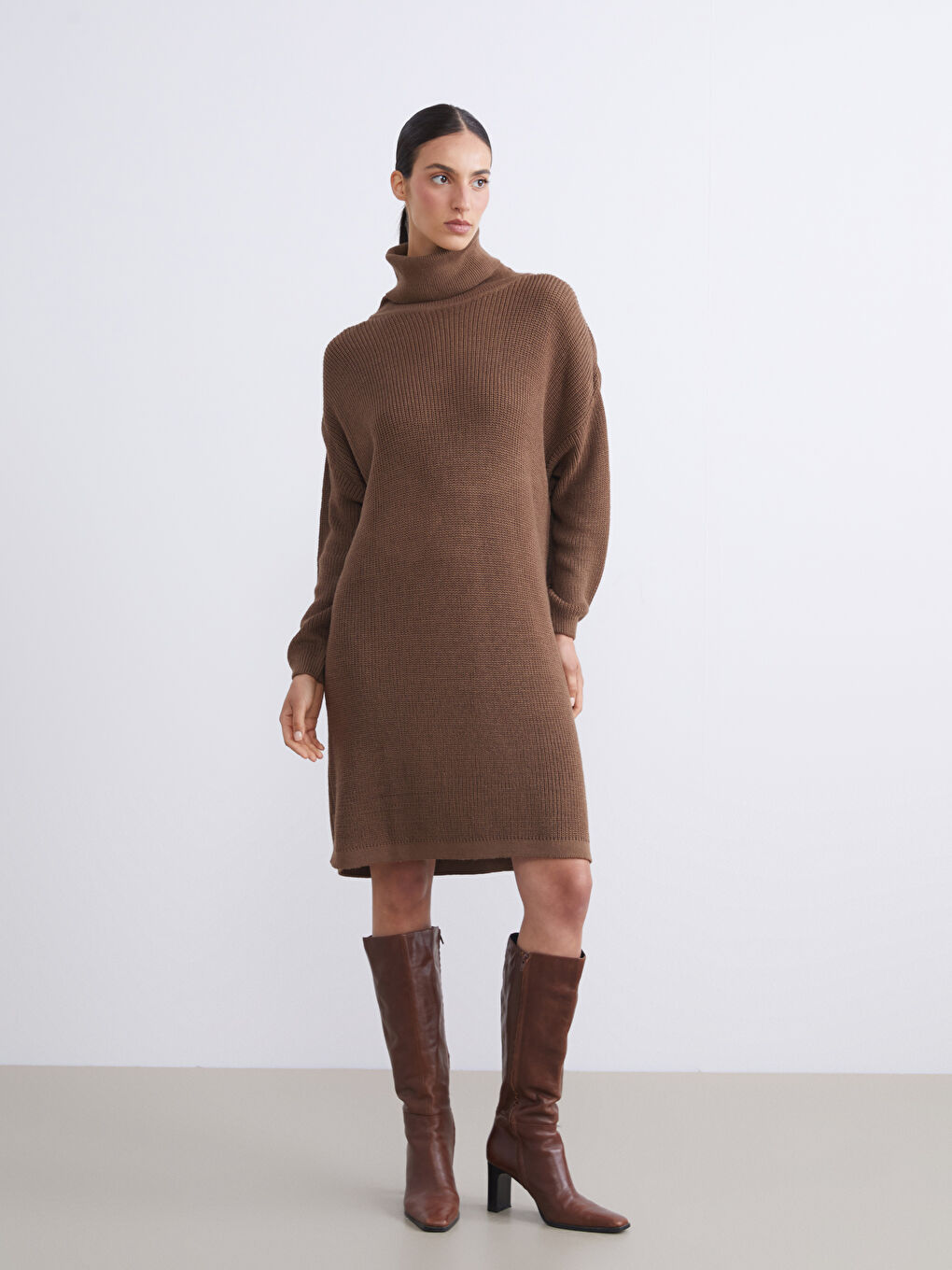 Turtleneck Knit Dress