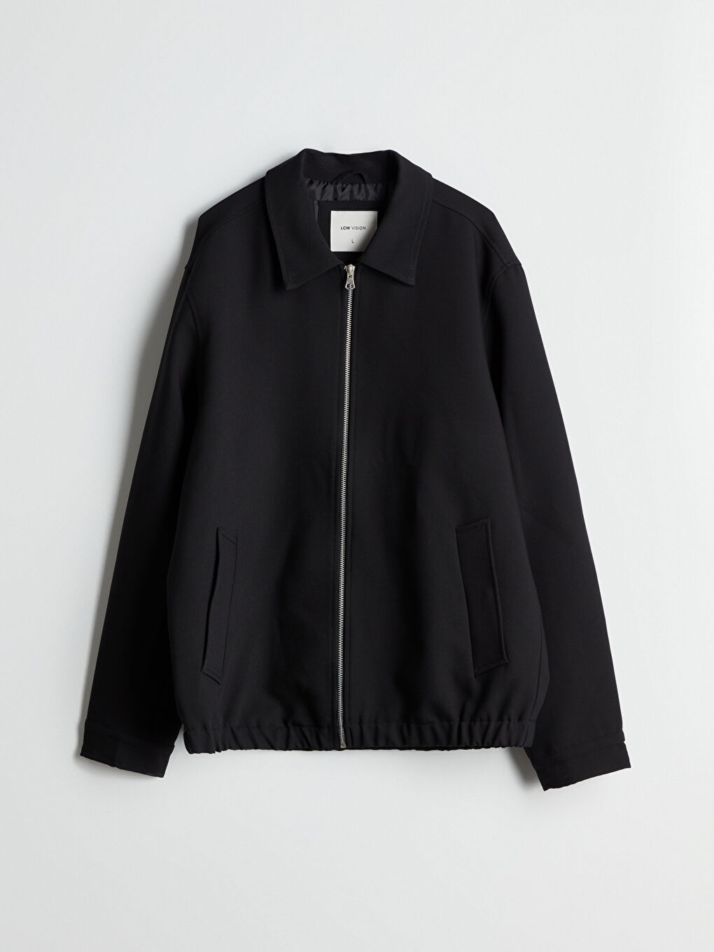 Siyah Standart Kalıp Gömlek Yaka Erkek Mont-5