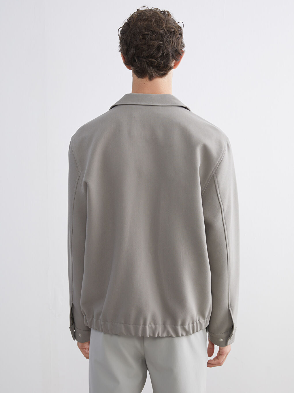 Yeşil Standart Kalıp Gömlek Yaka Erkek Mont-4