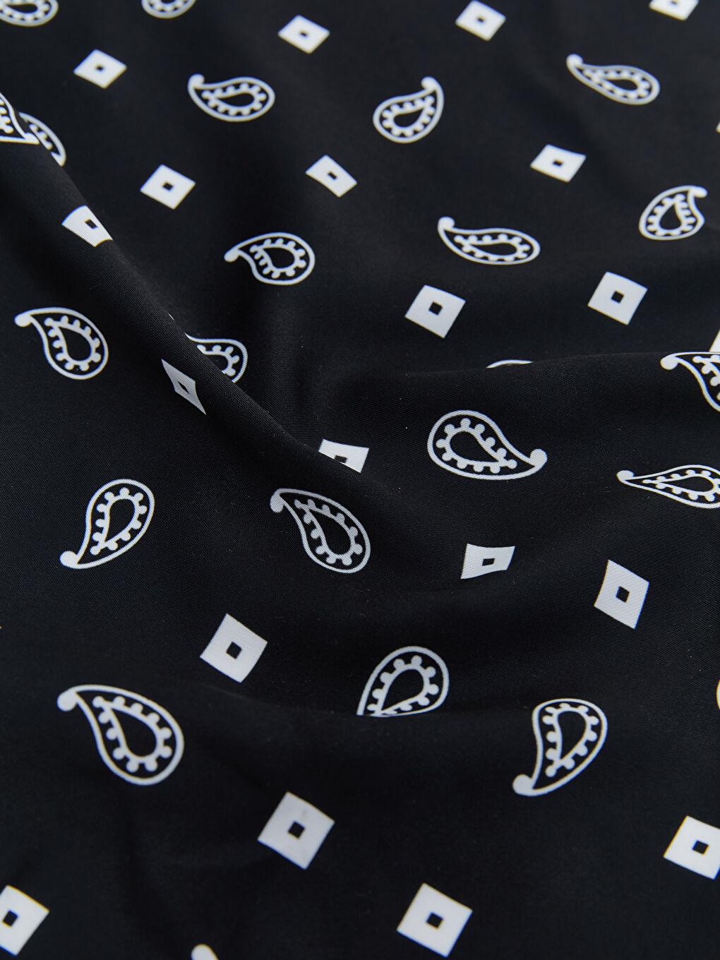 Siyah Desenli Erkek Bandana-3