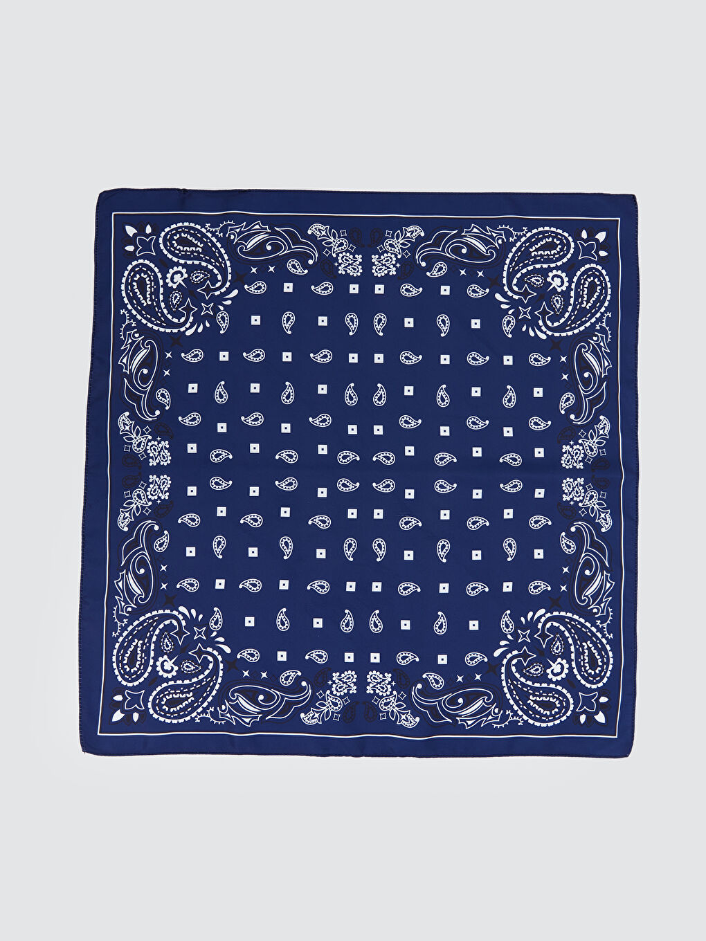 Lacivert Desenli Erkek Bandana-1