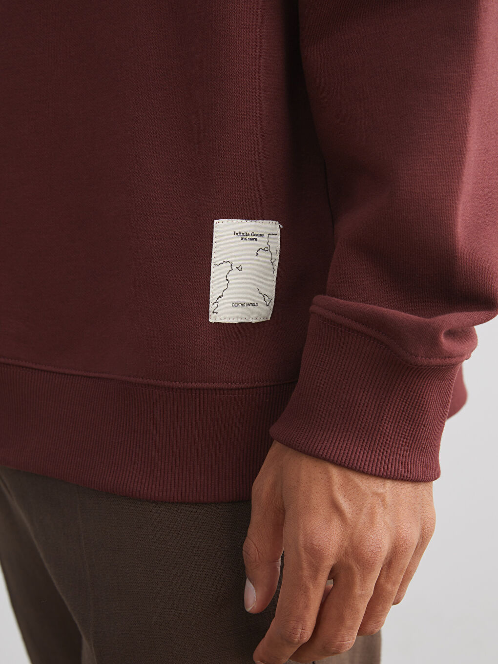 Crew Neck Men's Thick Sweatshirt-2