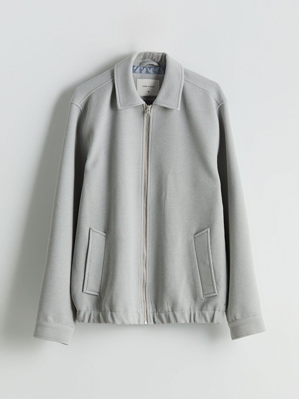 Gri Standart Kalıp Gömlek Yaka Erkek Mont-5