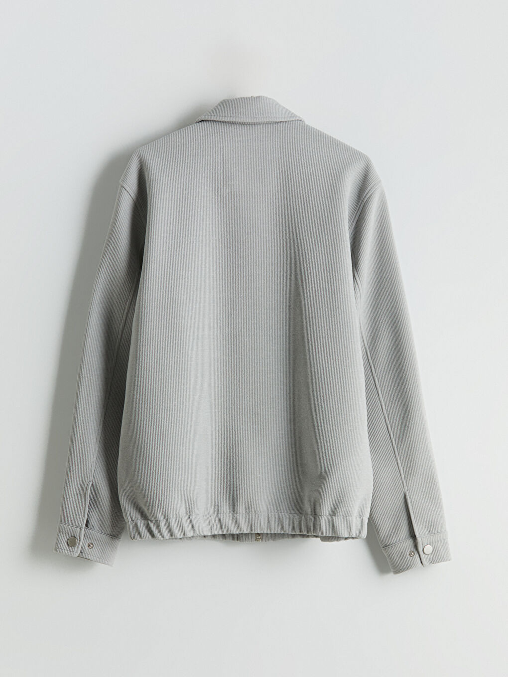 Gri Standart Kalıp Gömlek Yaka Erkek Mont-7