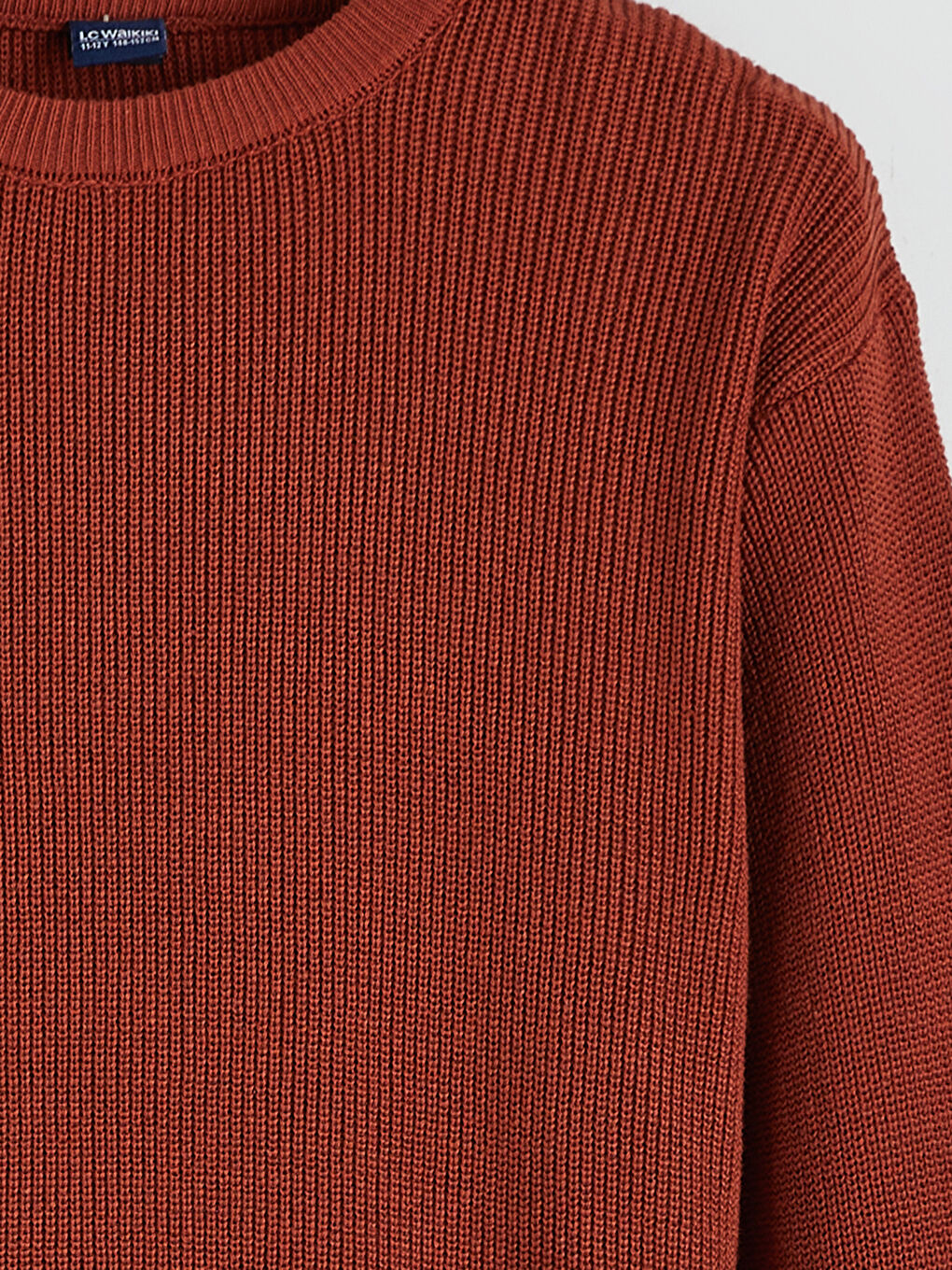 Turuncu Bisiklet Yaka Erkek Çocuk Triko Kazak-1