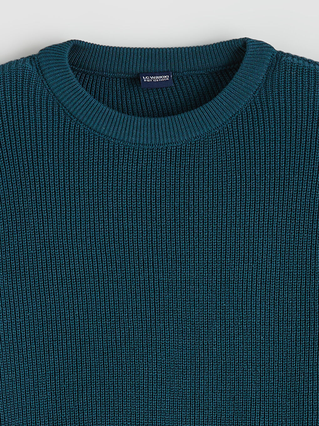 Petrol Bisiklet Yaka Erkek Çocuk Triko Kazak-1