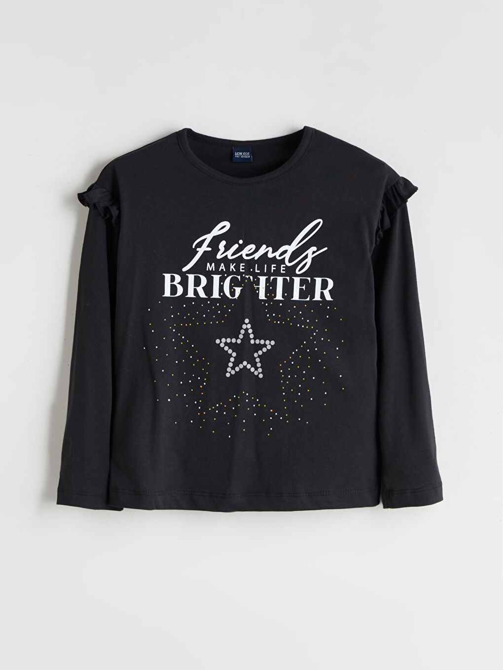 LCW ECO Crew Neck Printed Girls' T-Shirt -W5H300Z4-UX8