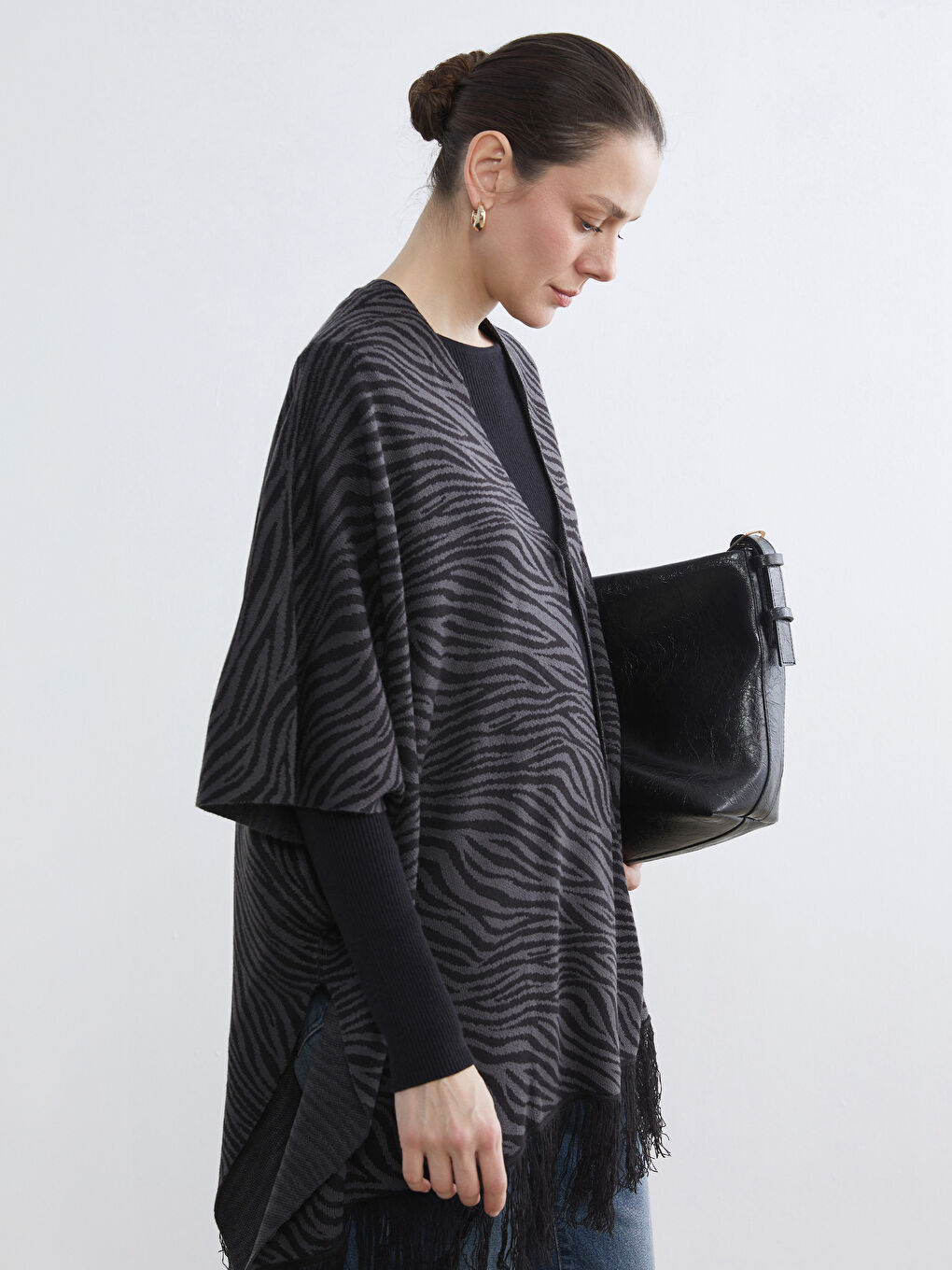 Woman ANTHRACITE Poncho