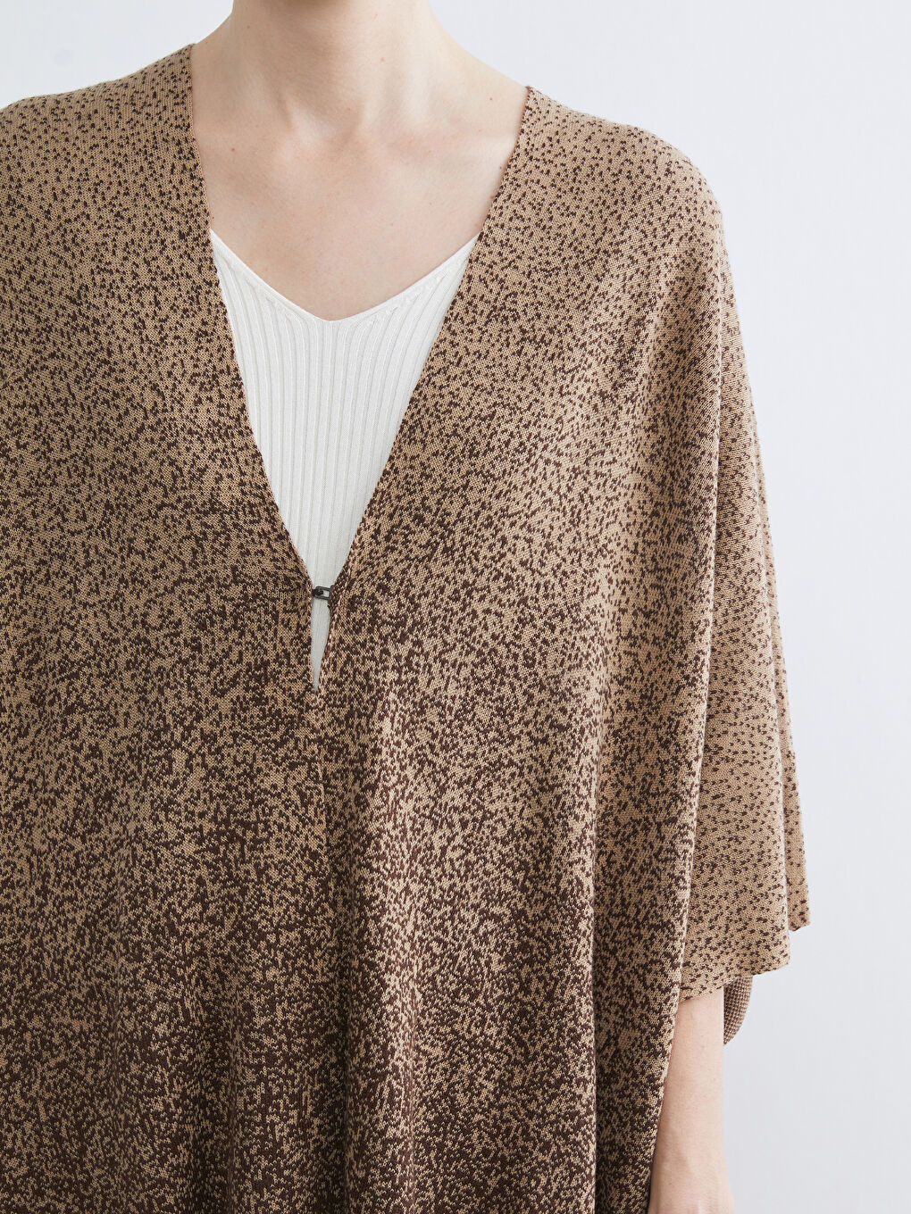 Woman BROWN Poncho-2