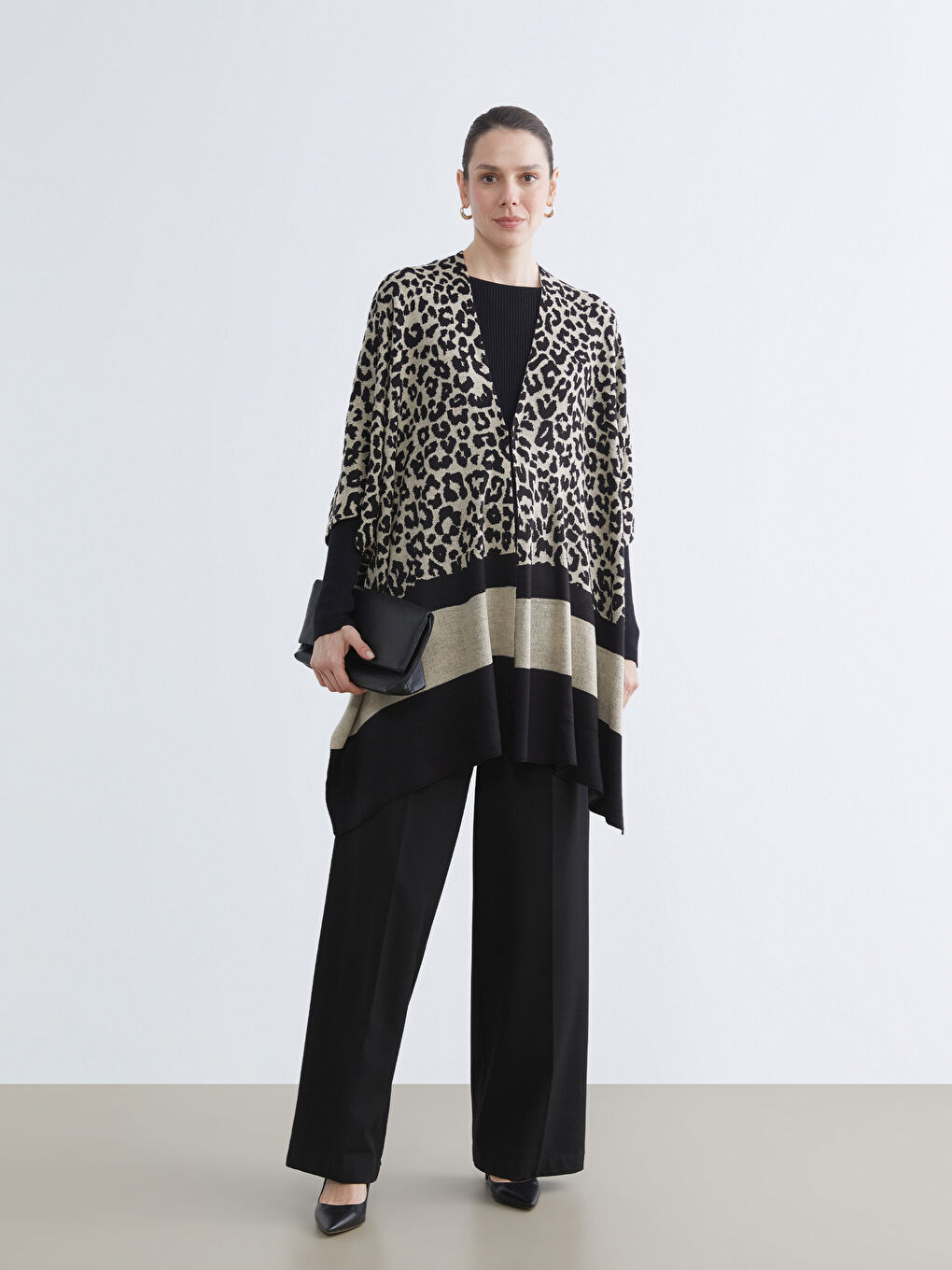 Woman BEIGE Poncho-1