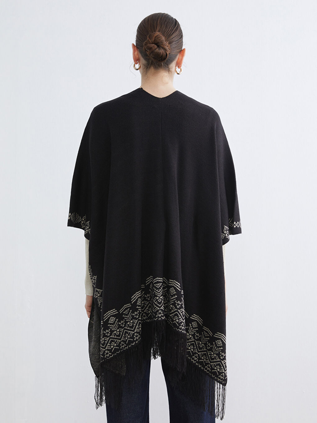 بونشو أسود امرأة-3