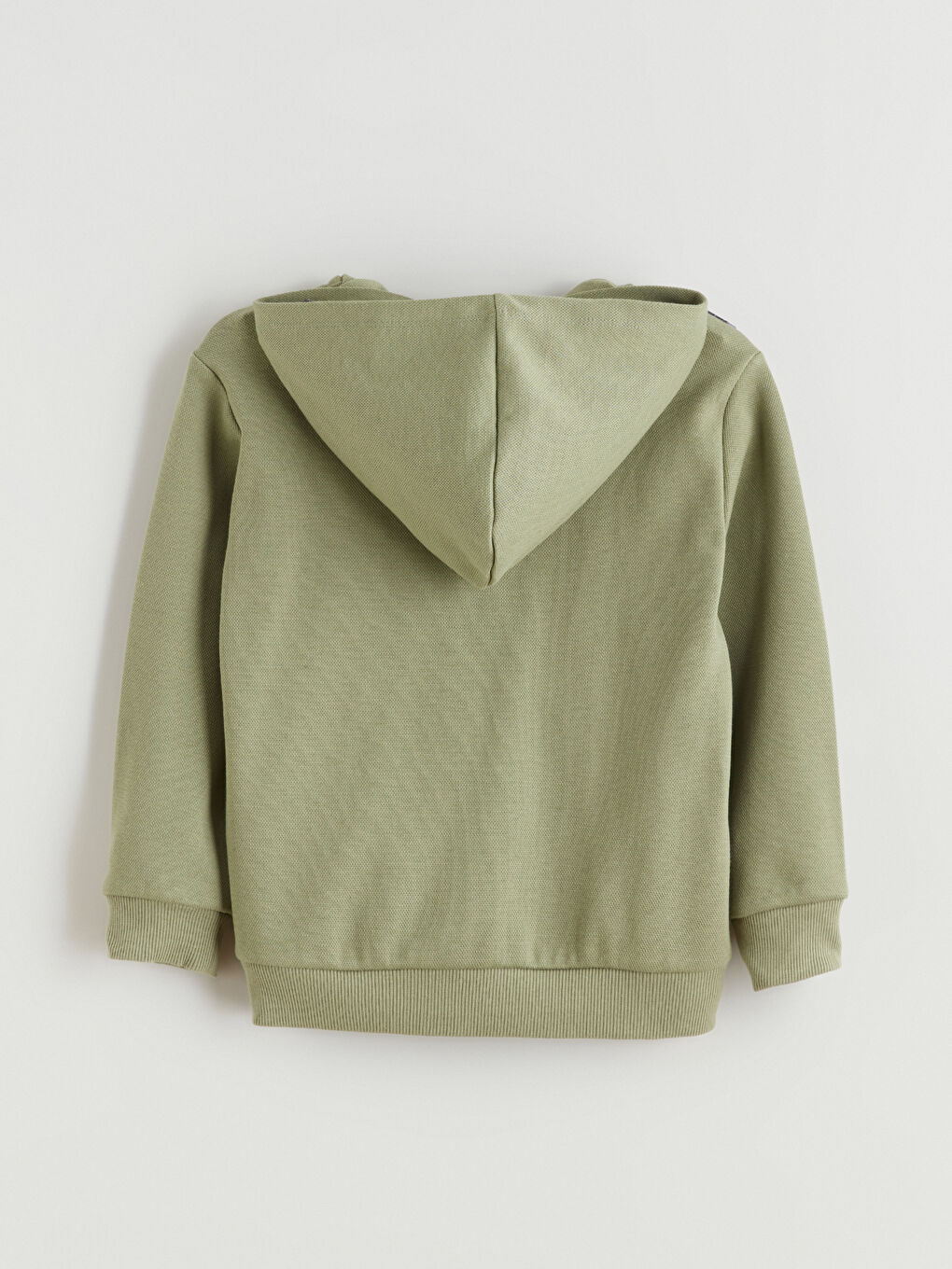 Yeşil Kapüşonlu Erkek Çocuk Pike Hırka-2