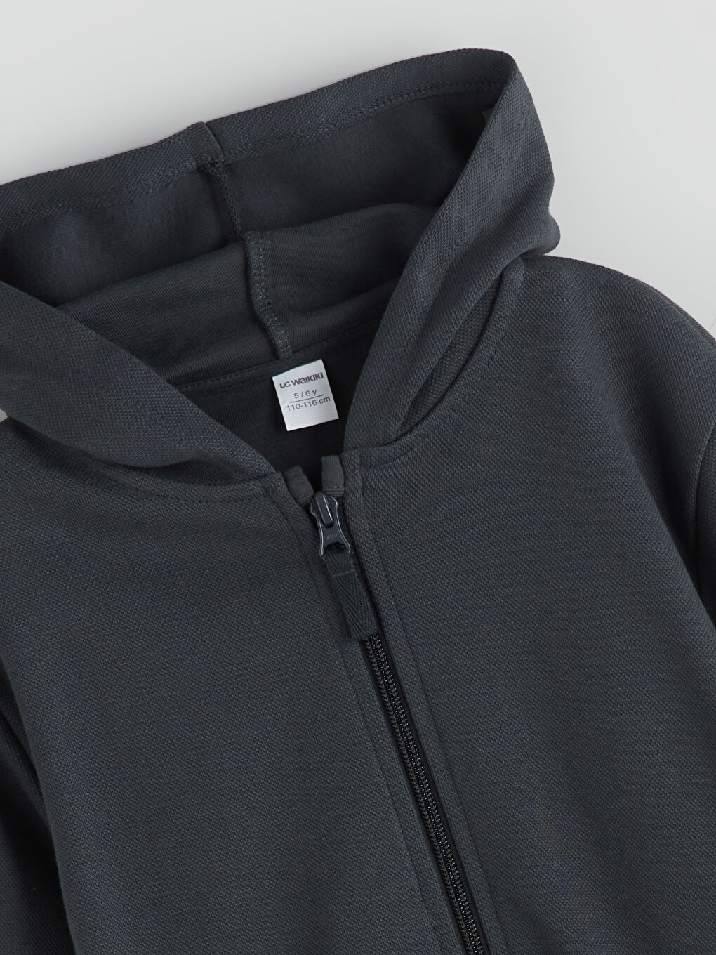 Hooded Boys' Pique Cardigan-1
