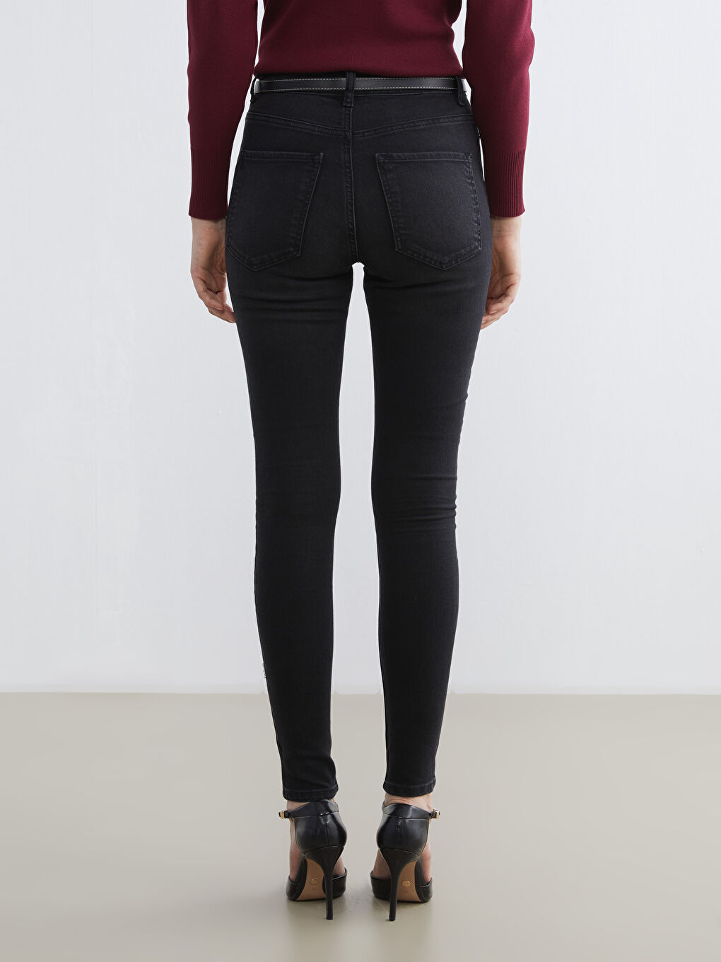 Siyah Jüpiter Süper Skinny Fit Kadın Jean Pantolon-3