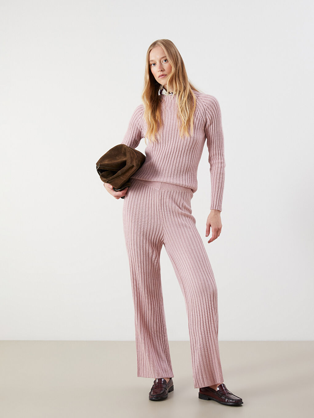 Funnel Neck Women's Knit Sweater-1