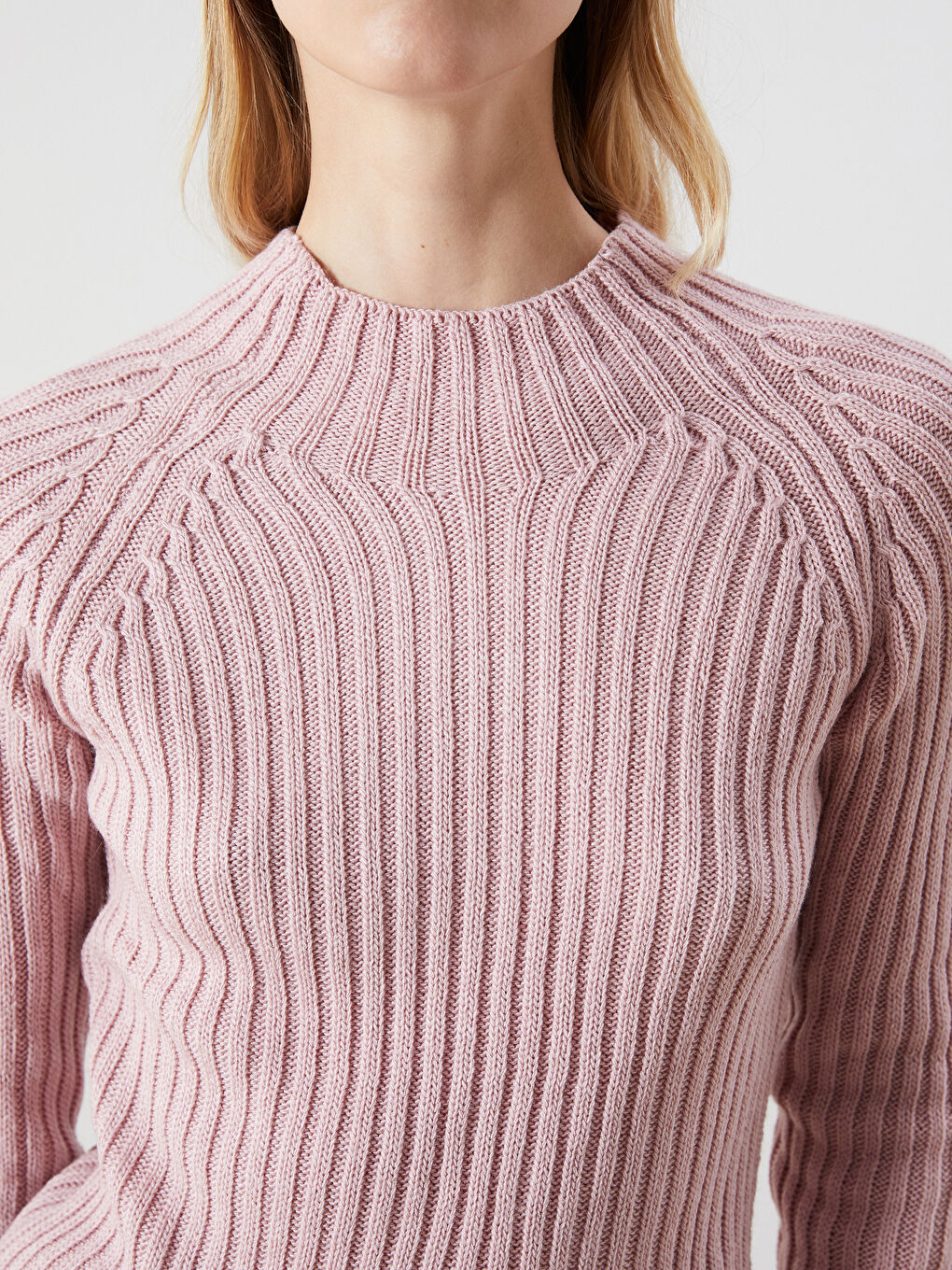 Funnel Neck Women's Knit Sweater-2