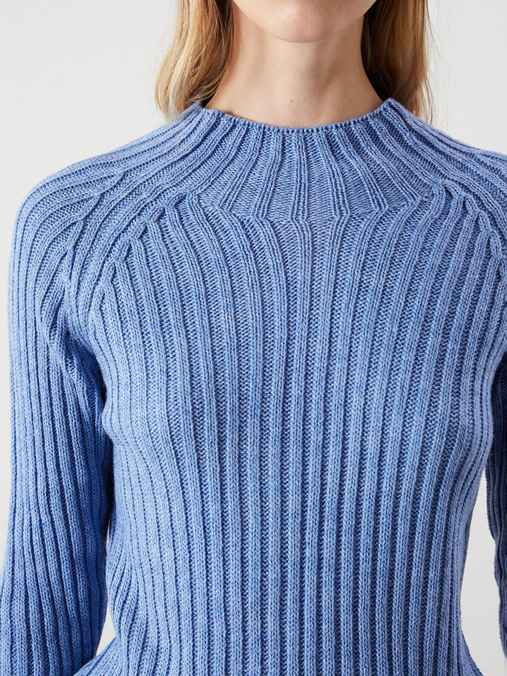 Funnel Neck Women's Knit Sweater-2