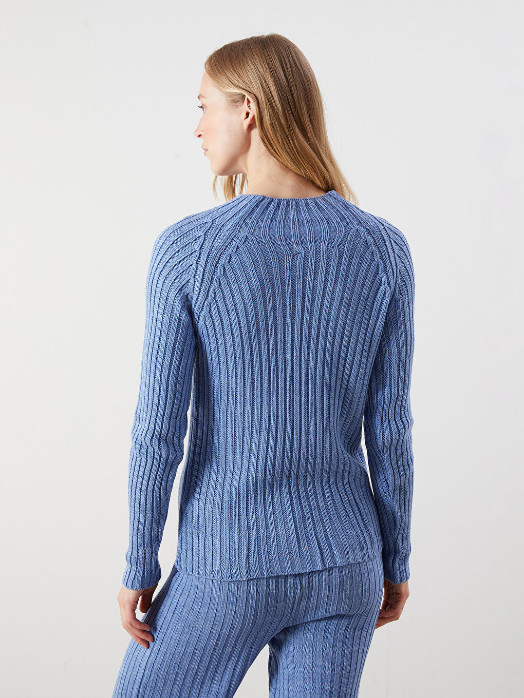 Funnel Neck Women's Knit Sweater-3