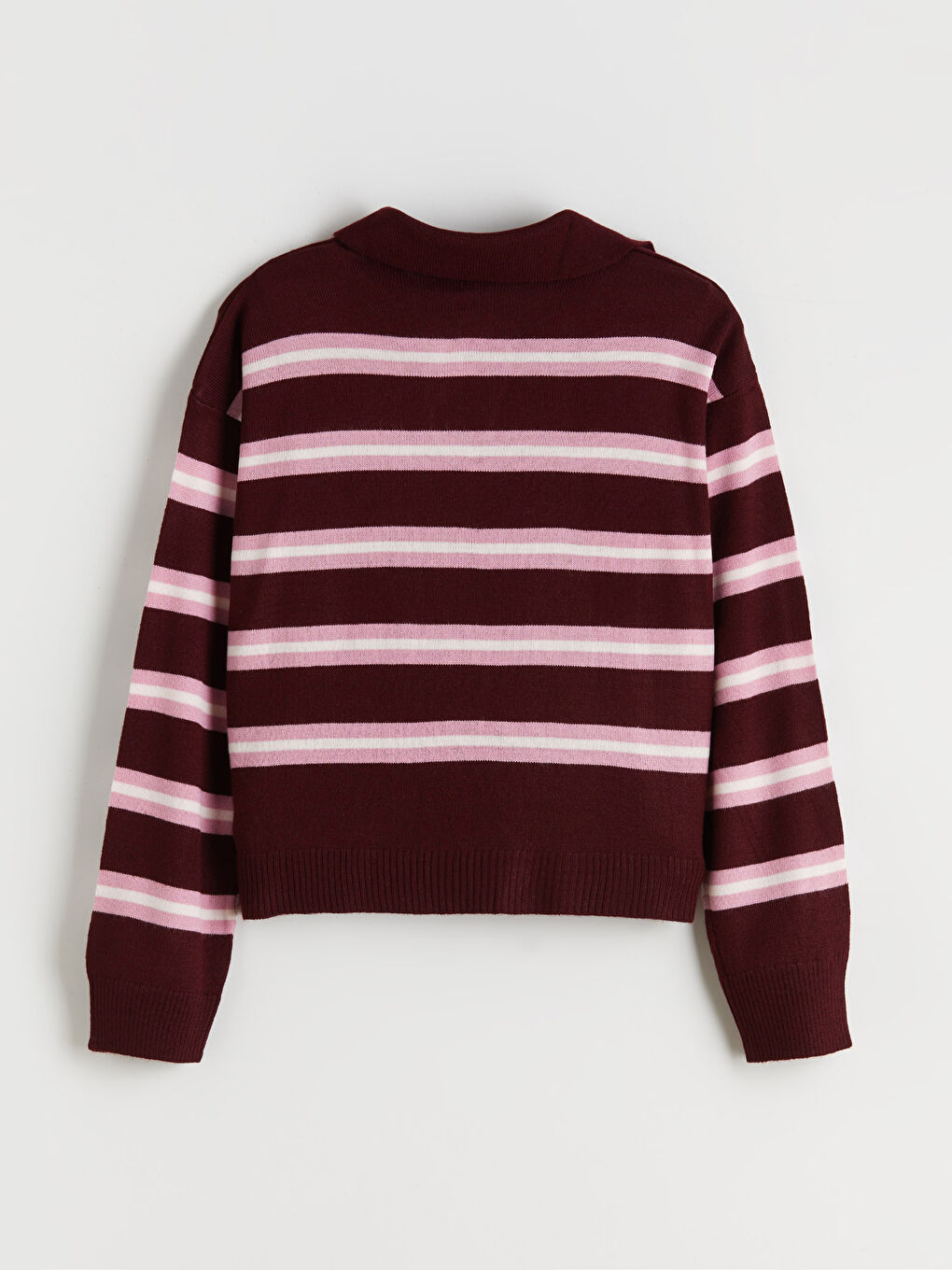 Polo Neck Girls' Knit Sweater-1