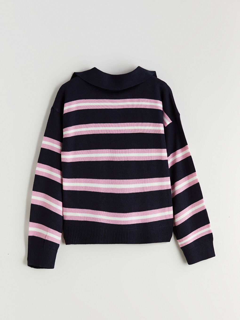 Polo Neck Girls' Knit Sweater-4