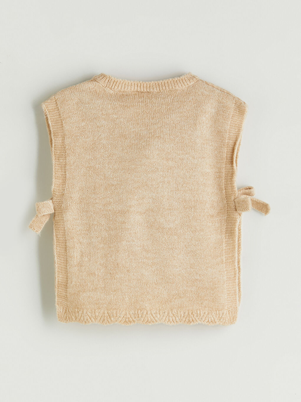 Kahverengi Bisiklet Yaka Kız Çocuk Triko Süveter-2