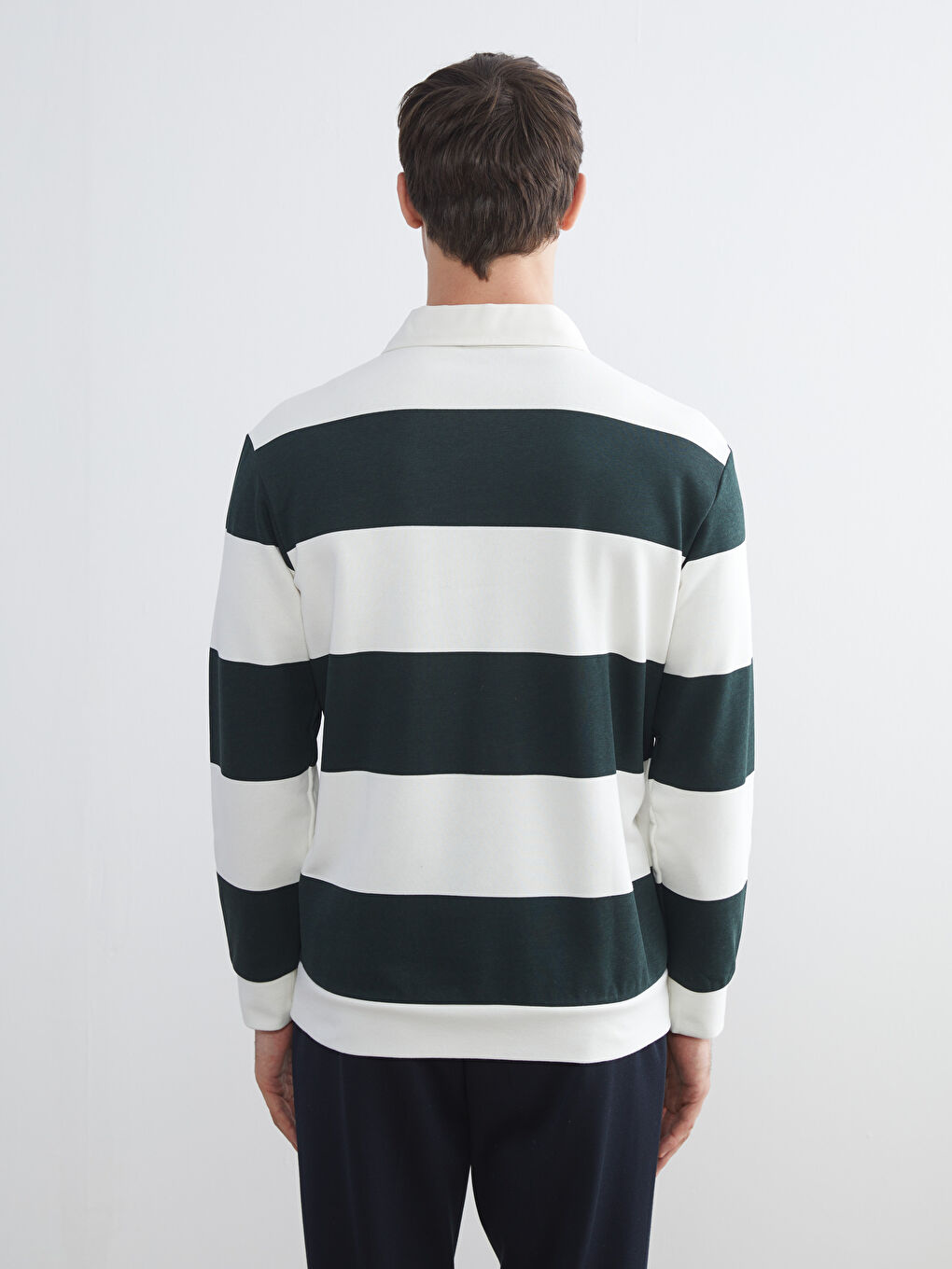 Polo Neck Men's Sweatshirt-3