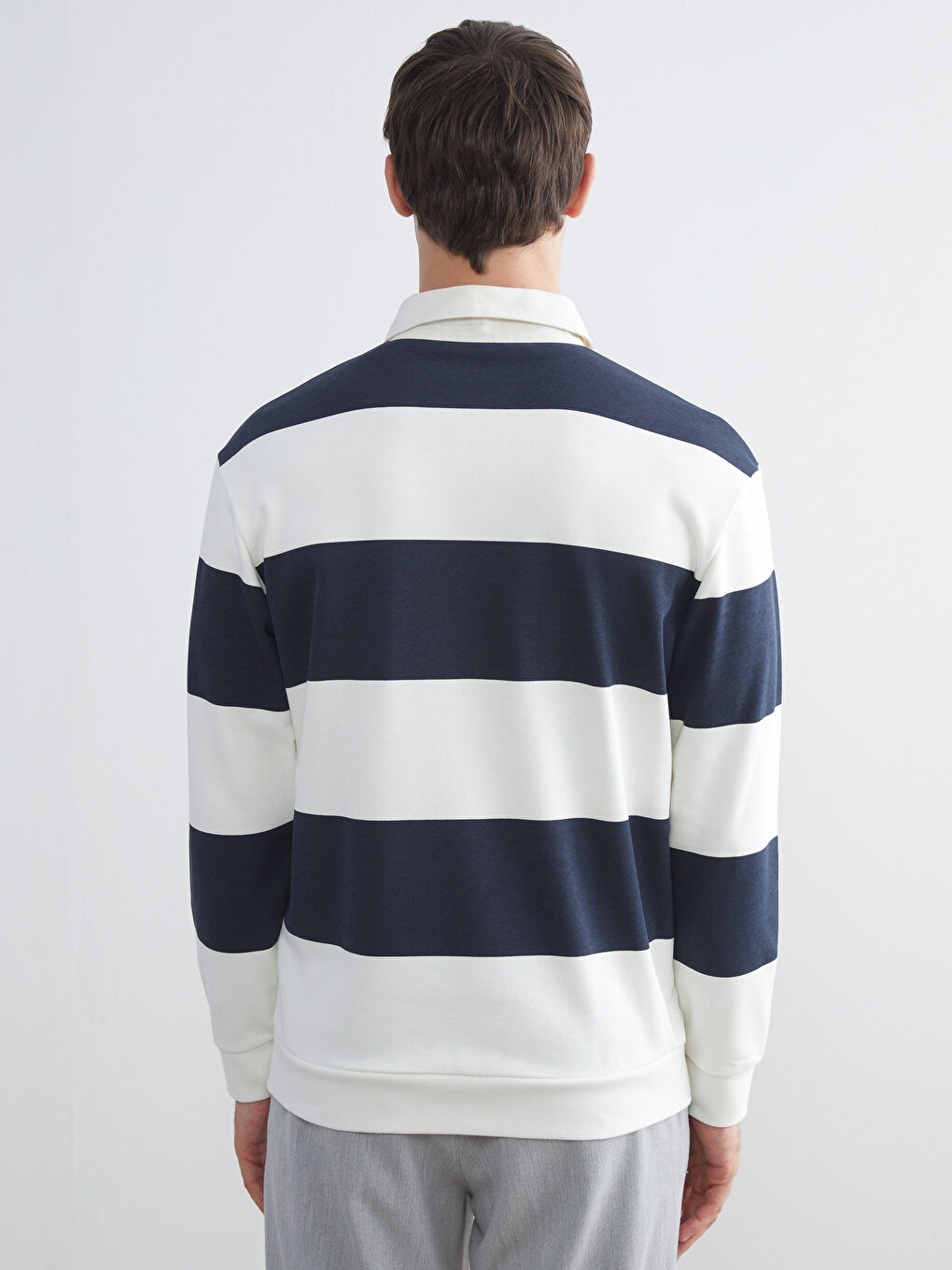 Polo Neck Men's Sweatshirt-3