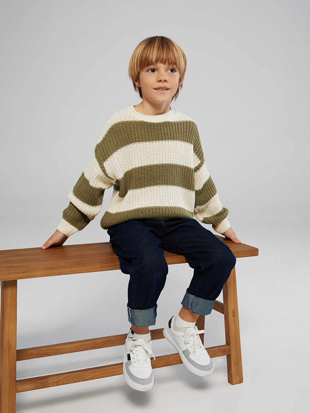 Crew Neck Boys' Knitwear Sweater-1