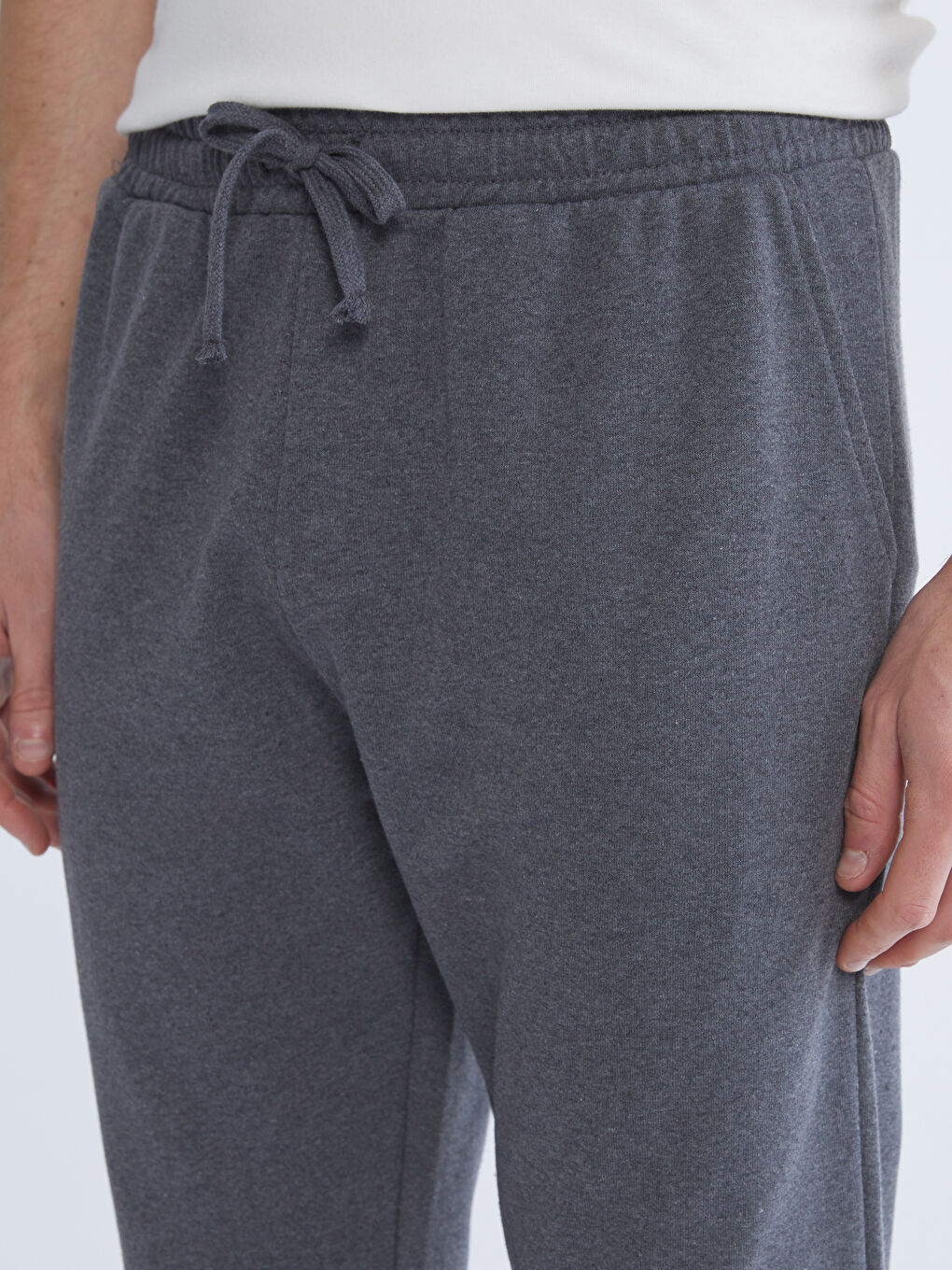 Antrasit Standart Kalıp Erkek Eşofman Altı-2