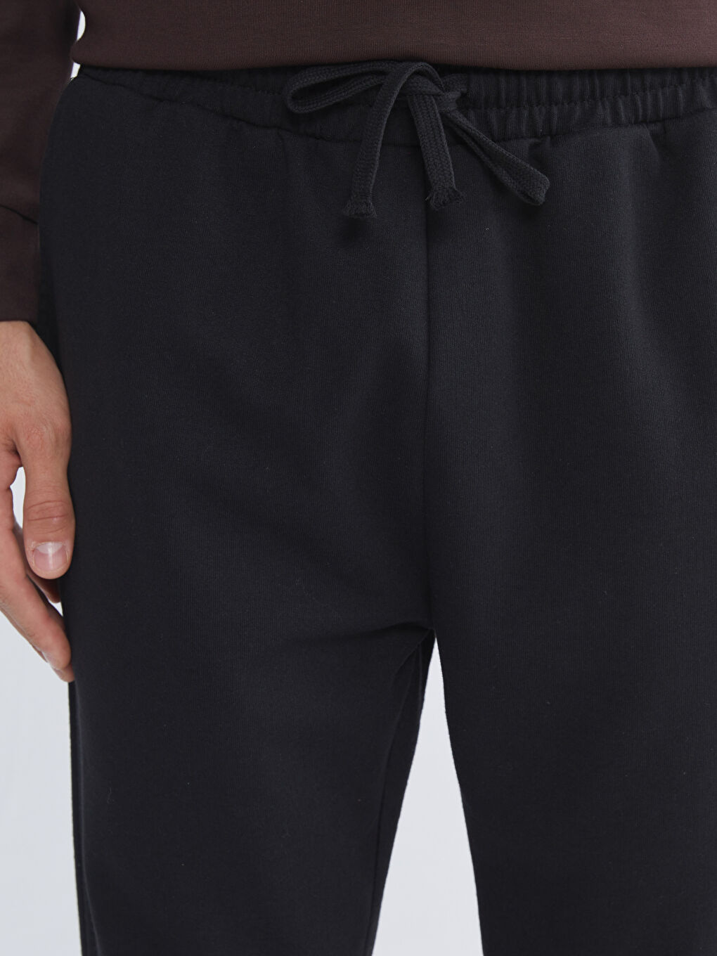 Siyah Standart Kalıp Erkek Eşofman Altı-2