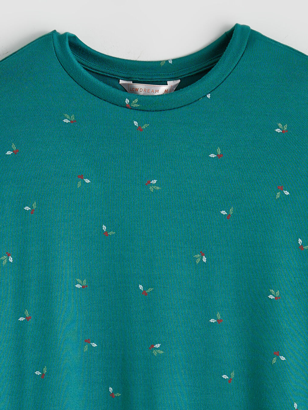 Turkuaz Bisiklet Yaka Desenli Kadın Pijama Takım-6