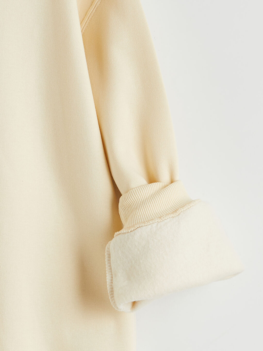 Crew Neck Stitch Printed Girls' Thick Sweatshirt-3