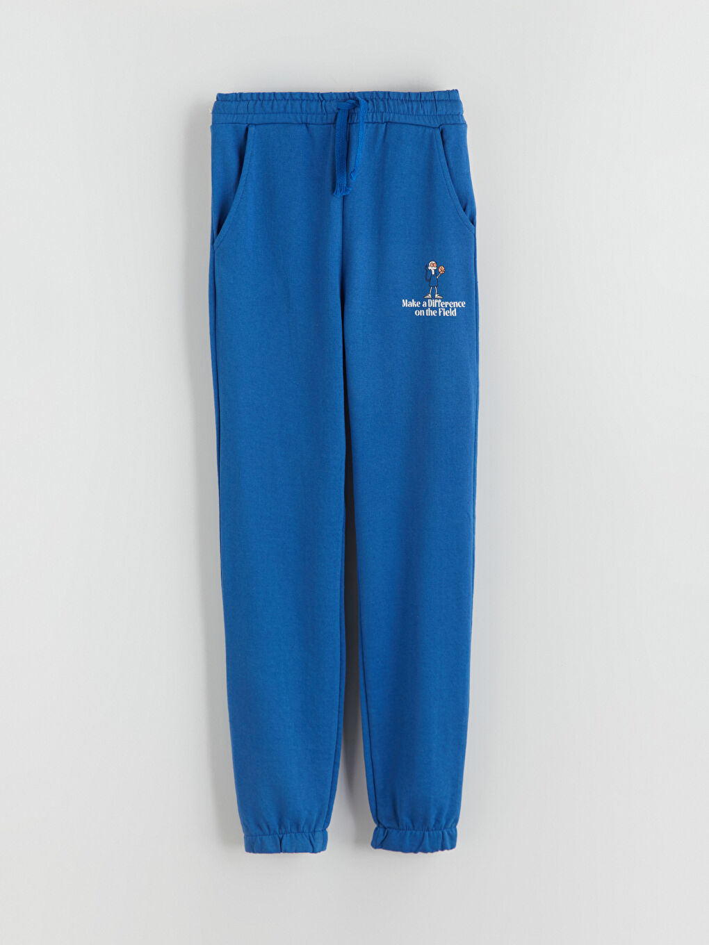 Mavi Beli Lastikli Erkek Çocuk Jogger Eşofman Alt