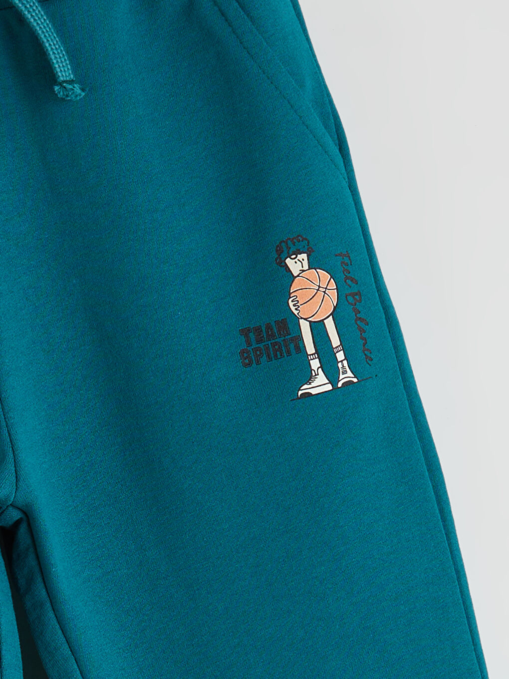 Turkuaz Beli Lastikli Erkek Çocuk Jogger  Eşofman Altı-1