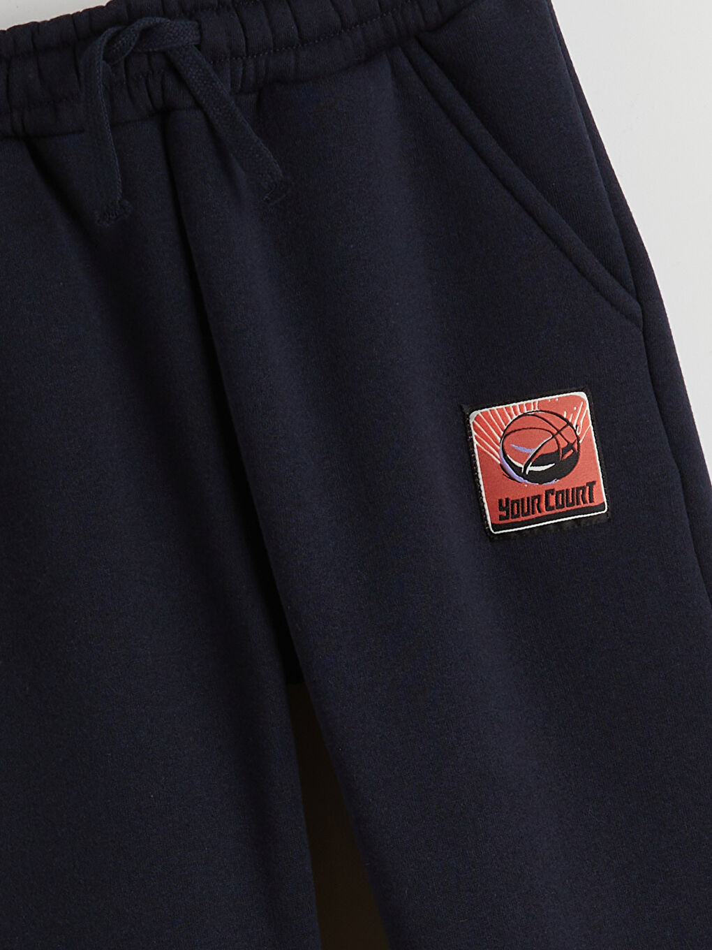 Lacivert Beli Lastikli Erkek Çocuk Jogger Eşofman Altı-2