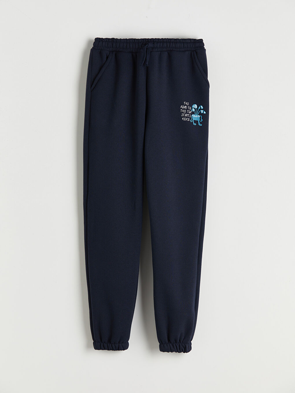 Lacivert Beli Lastikli Erkek Çocuk Jogger Eşofman Altı
