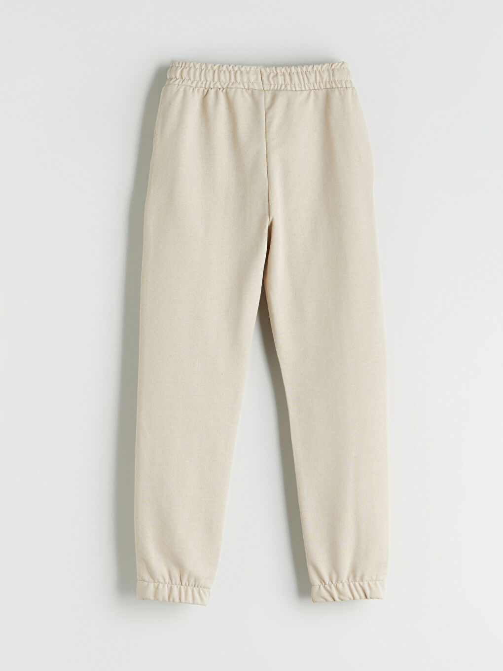 Bej Beli Lastikli Erkek Çocuk Jogger  Eşofman Altı-2