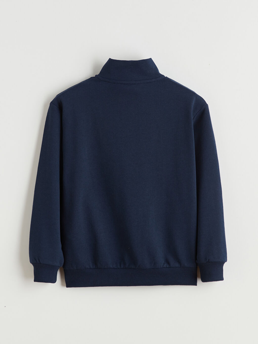 Lacivert Dik Yaka Erkek Çocuk Sweatshirt-1