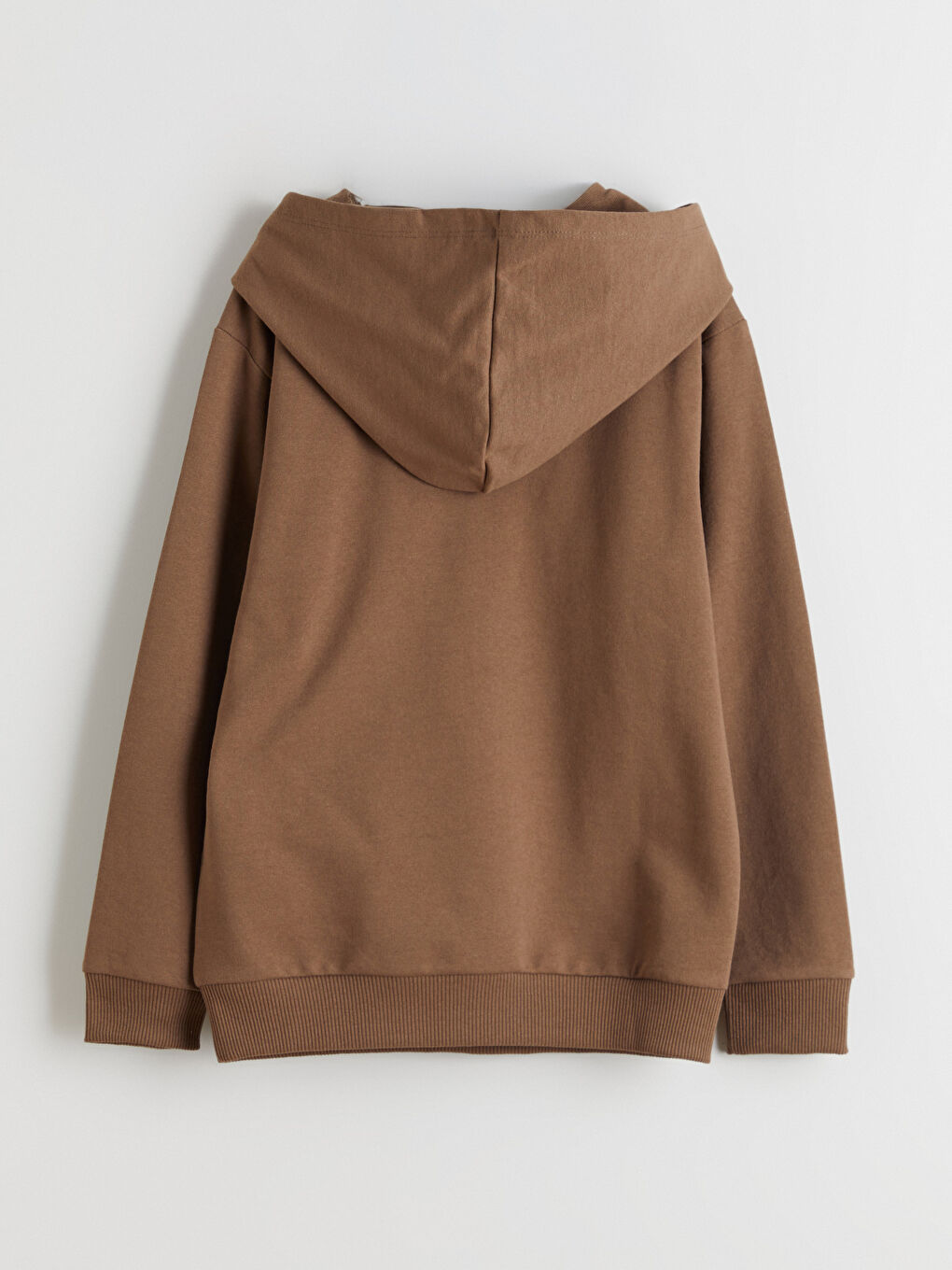 Kahverengi Kapüşonlu Erkek Çocuk Sweatshirt-2