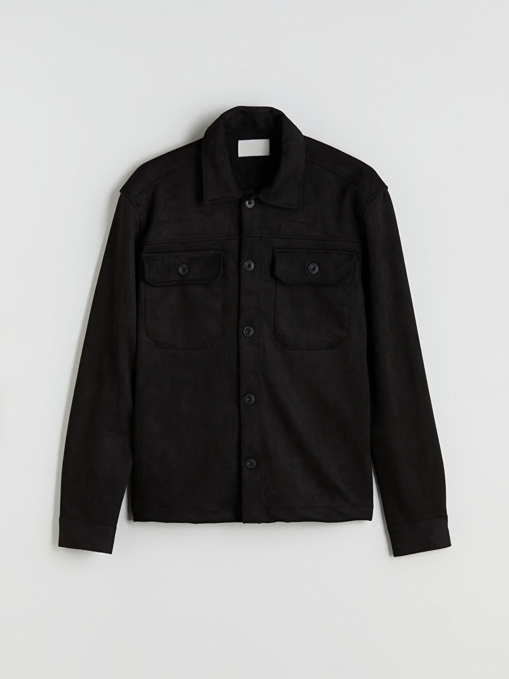 Regular Fit Long Sleeve Suede Men's Shirt Jacket-4