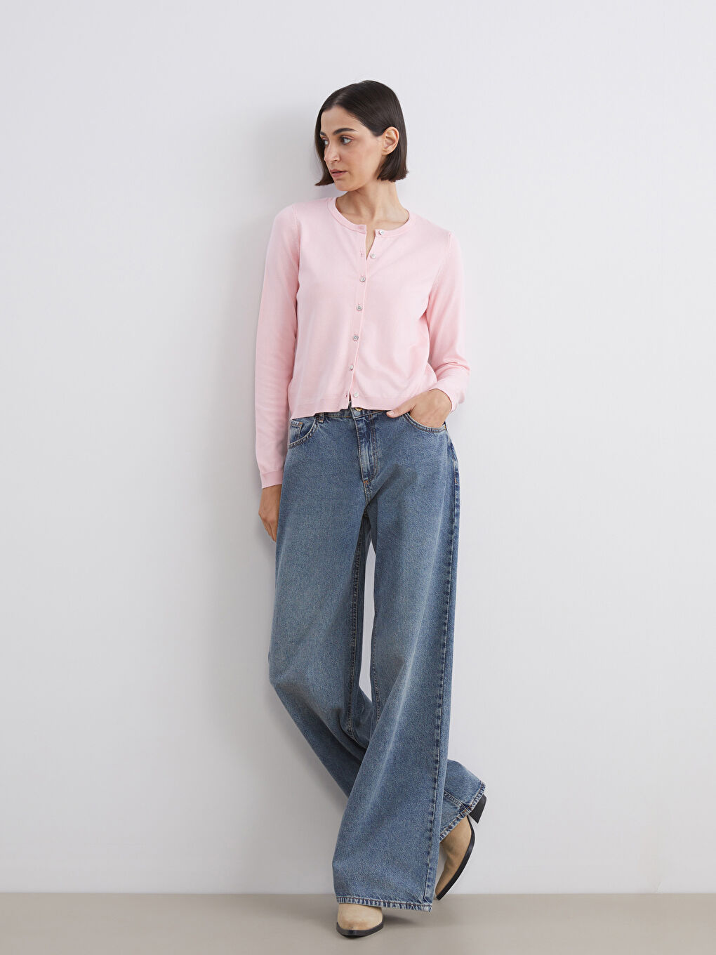 İndigo Baggy Fit Kadın Jean Pantolon